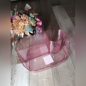 NWT Pink Acrylic Beauty Organizer 5.5"H X 10"L X 6"W